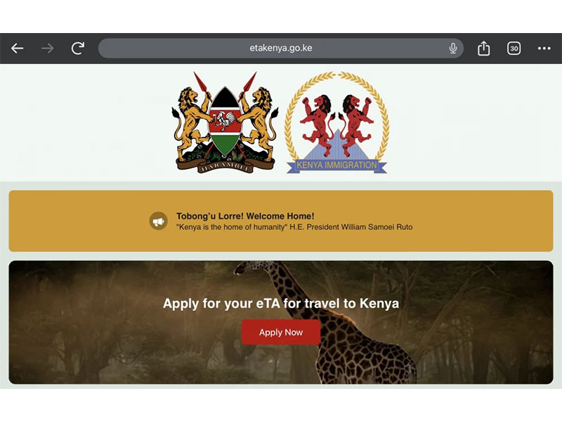 The ETA System for Kenya Visa-Free Entry and ETA System 