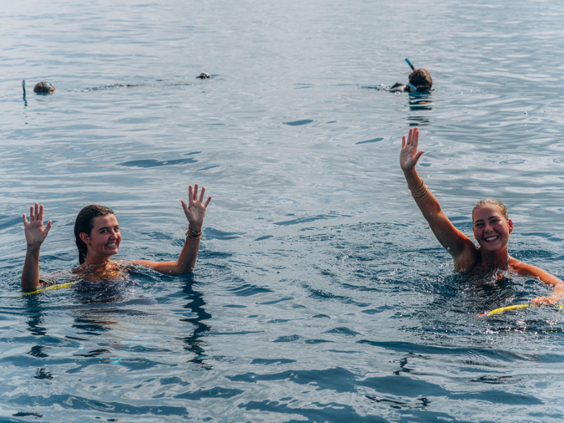 Mafia Island Tanzania: The Hidden Gem You’ll Wish You Found Sooner 4 Travelers snorkeling in calm, clear waters above coral reefs